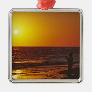 North America, USA, Florida, Sanibel Island. Metal Ornament