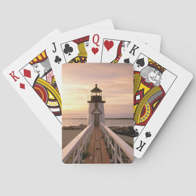 North America, USA, Massachusetts, Nantucket 4 Poker Cards (Back)