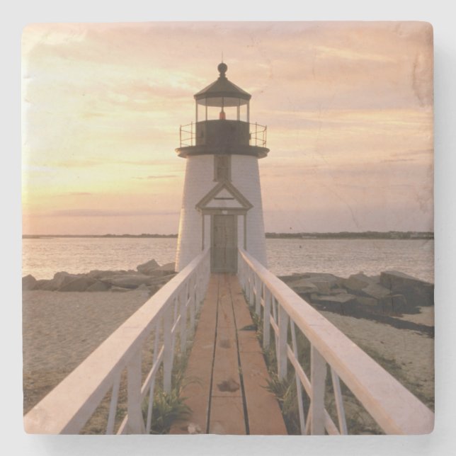 North America, USA, Massachusetts, Nantucket 4 Stone Coaster (Front)