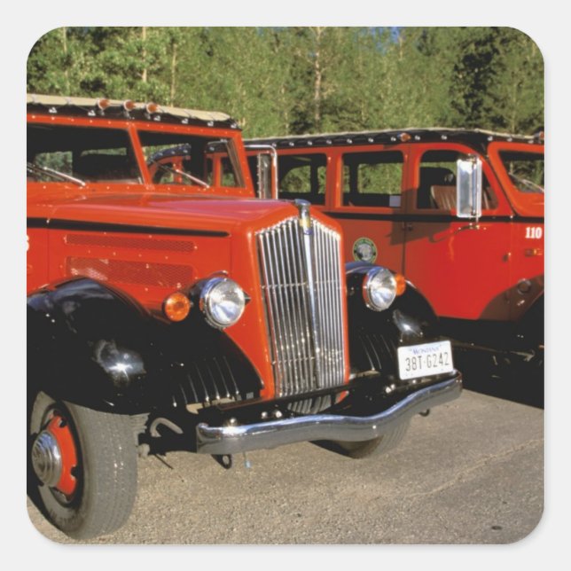 North America, USA, Montana. Classic 1934 Ford Square Sticker (Front)