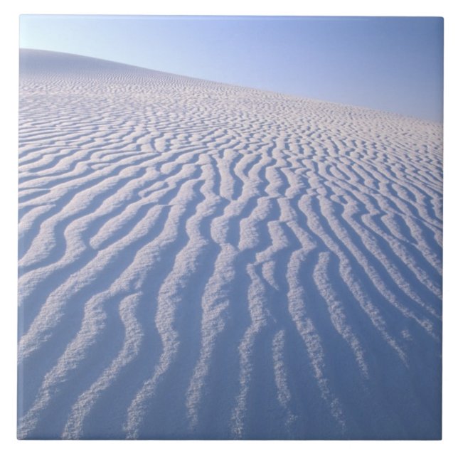 North America, USA, New Mexico, White Sand Dunes Ceramic Tile (Front)