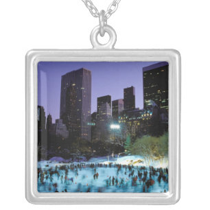 North America, USA, New York, New York City. 9 Silver Plated Necklace