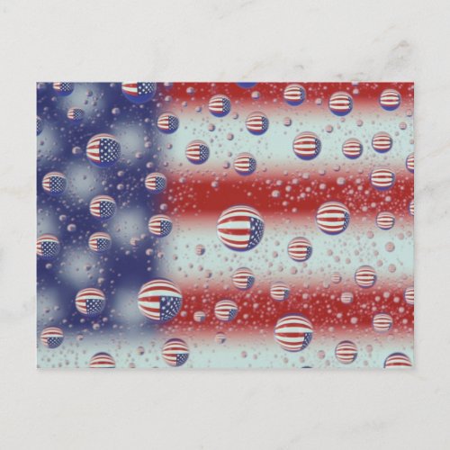 North America USA WA Redmond US Flag Postcard