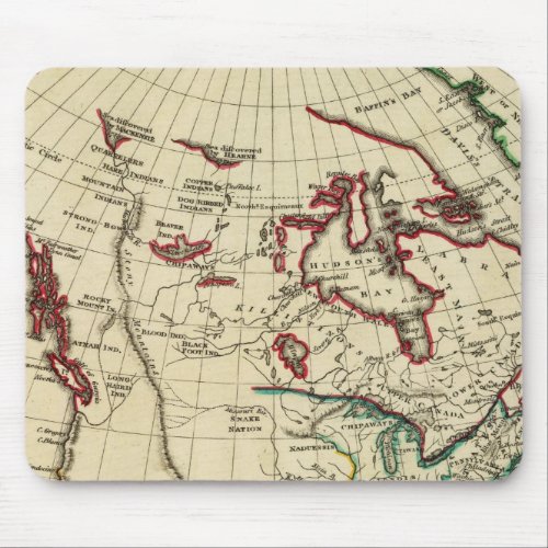 North America with boundaries outlined Mouse Pad