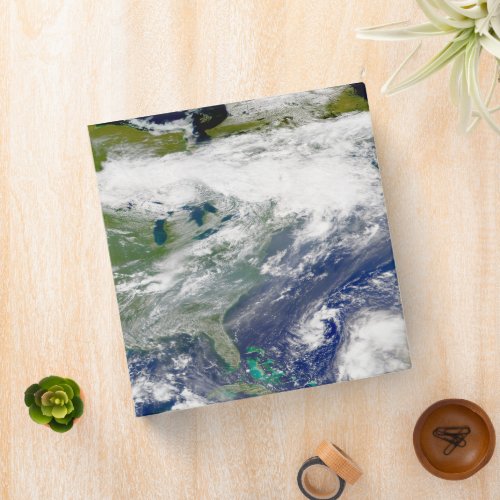 North America With Smoke Visible In Locations 3 Ring Binder