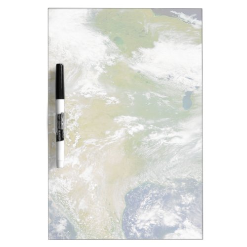 North America With Smoke Visible In Locations Dry Erase Board