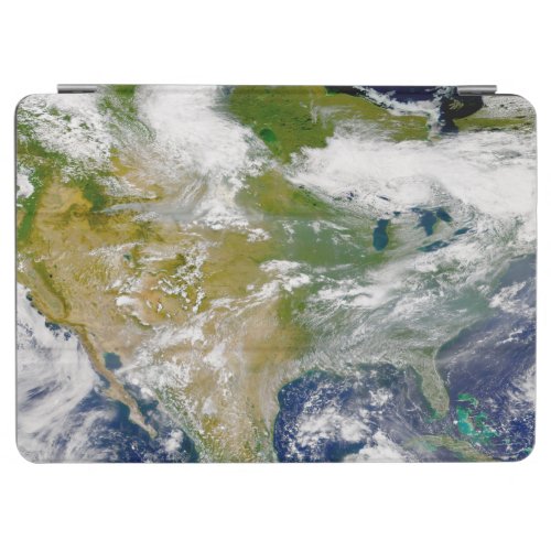 North America With Smoke Visible In Locations iPad Air Cover