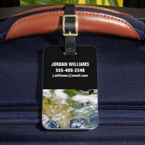 North America With Smoke Visible In Locations Luggage Tag