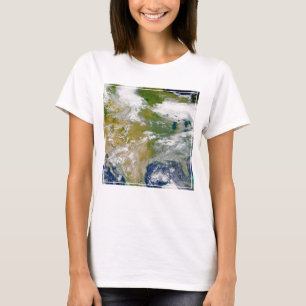North America With Smoke Visible In Locations. T-Shirt