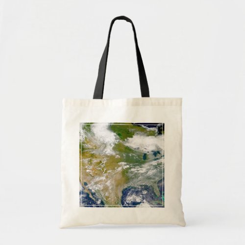 North America With Smoke Visible In Locations Tote Bag