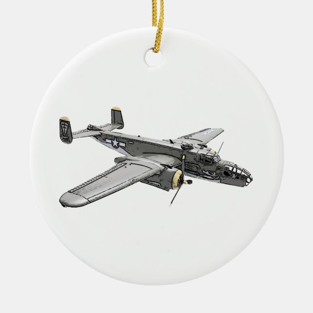 North American B-25 Mitchell bomber Ceramic Ornament (Front)