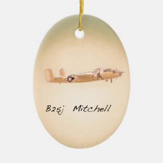 North American B 25 Mitchell Ceramic Ornament