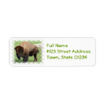 North American Bison Return Address Label