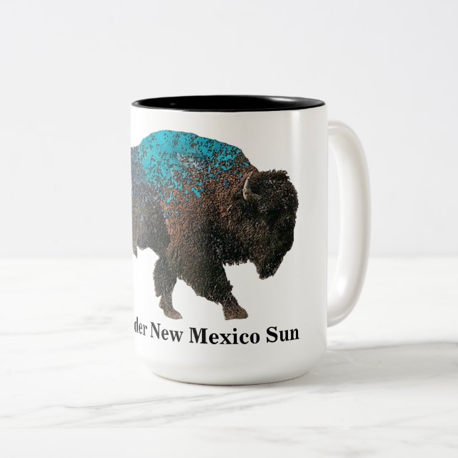 North American Buffalo Two-Tone Coffee Mug (Front Right)