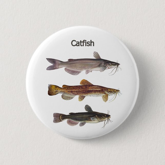 North American Catfish Logo Button (Front)