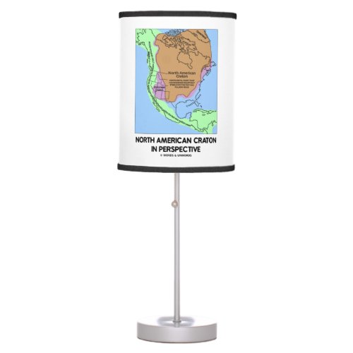 North American Craton In Perspective Table Lamp