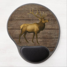 North American Elk Dark Wood Gel Mouse Pad