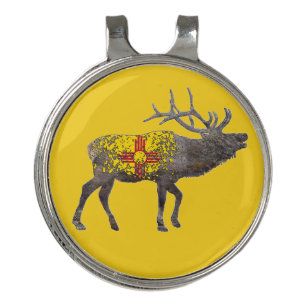 North American Elk New Mexico Golf Hat Clip