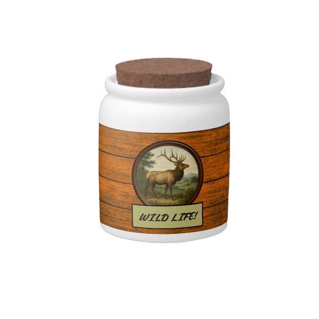 North American Ellk Candy Jar (Front)