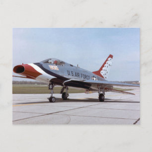 NORTH AMERICAN F-100D Super Sabre USAF THUNDERBIRD Postcard