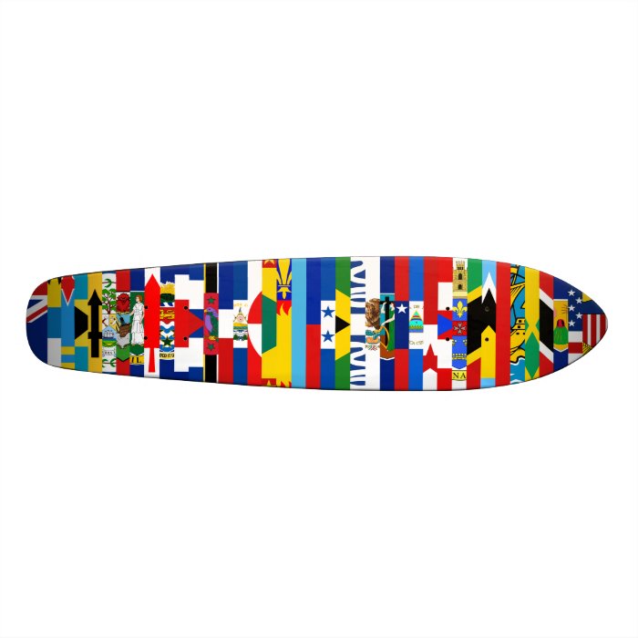 North American Flags Skateboard