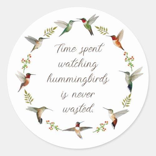 North American Hummingbirds Classic Round Sticker