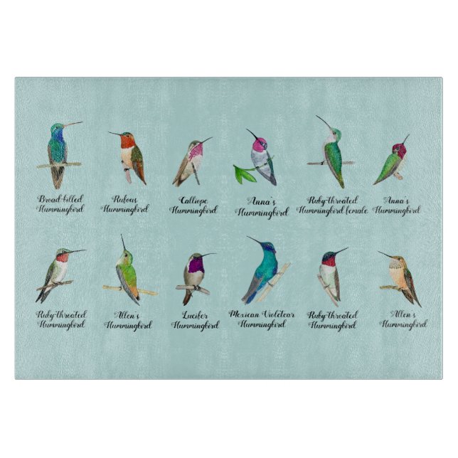 North American Hummingbirds  Cutting Board (Front)