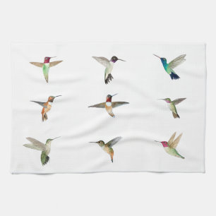 North American Hummingbirds Kitchen Towel