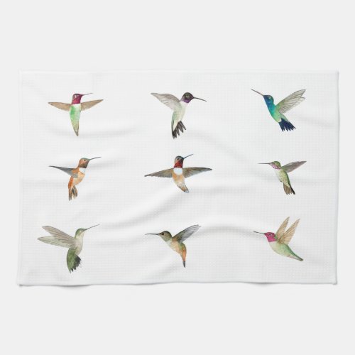 North American Hummingbirds Kitchen Towel