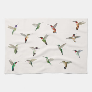 North American Hummingbirds Kitchen Towel