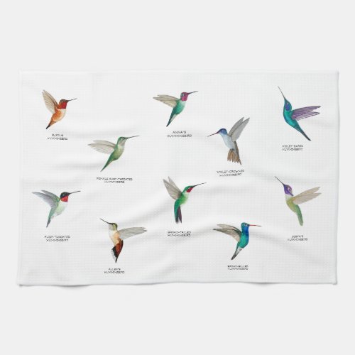 North American Hummingbirds  Kitchen Towel