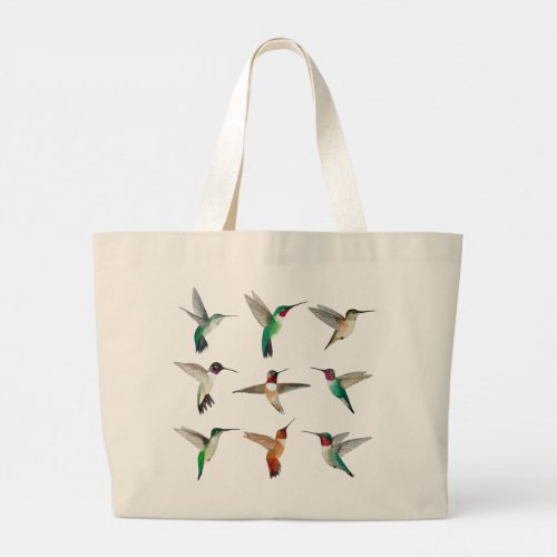 North American Hummingbirds Large Tote Bag