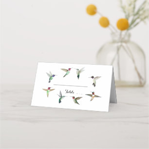 North American Hummingbirds Wedding Place Card