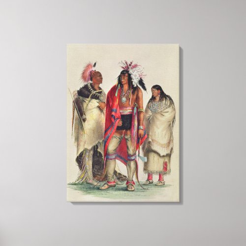 North American Indians c1832 Canvas Print