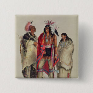 North American Indians, c.1832 Pinback Button