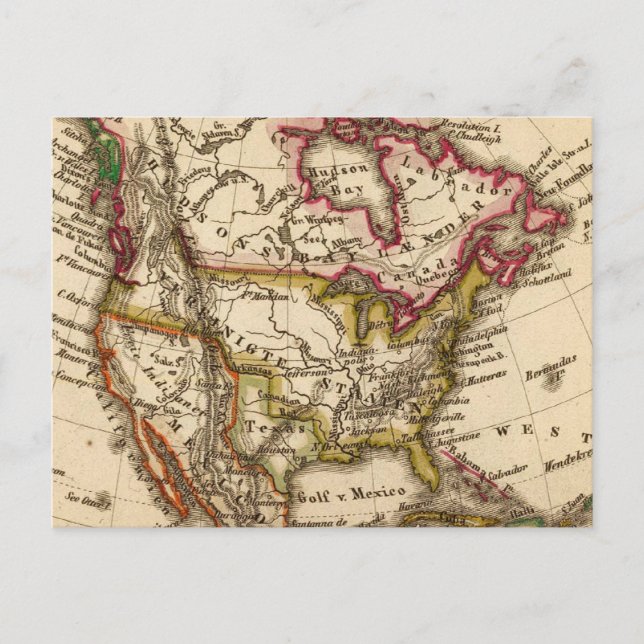 North American Map 2 Postcard (Front)
