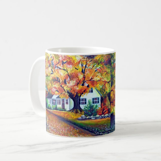North American Mesmerizing Fall Landscape Coffee Mug (Front Left)