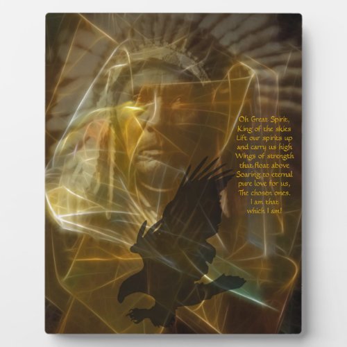 North American Native Indian Prayer Plaque