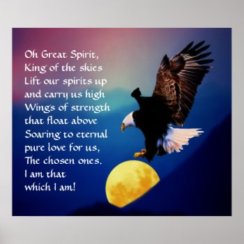 North American Native Indian Prayer Poster by Motivators at Zazzle