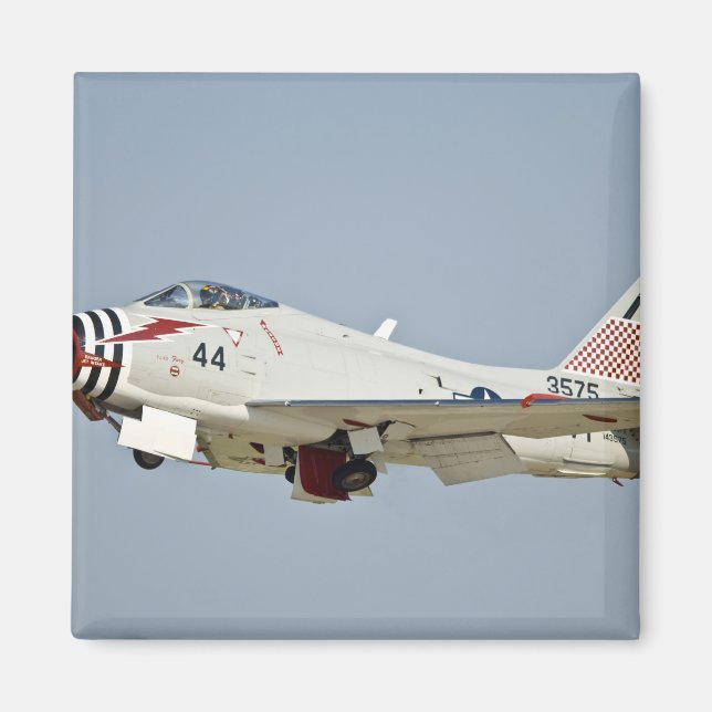 North American Naval FJ2 Fury Jet Fighter flying Magnet (Front)