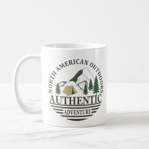 north american outdoors adventure authentic coffee mug