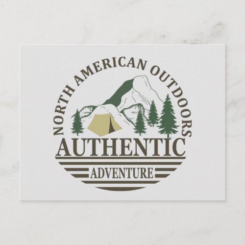north american outdoors adventure authentic postcard
