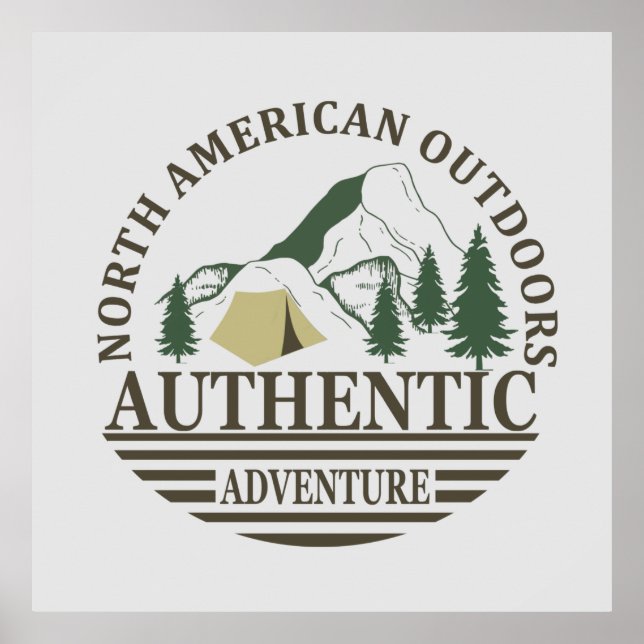 north american outdoors adventure authentic poster (Front)