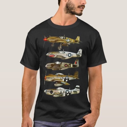 North American P_51 Mustang WW2 Fighter Classic T_ T_Shirt