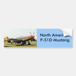 North American P-51D Mustang Bumper Sticker