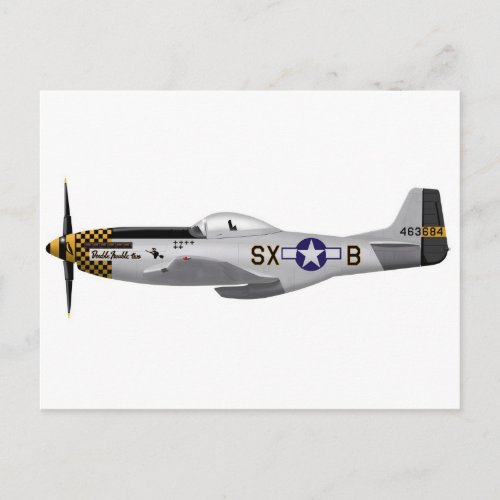 North American P_51D Mustang Double Trouble Two Postcard