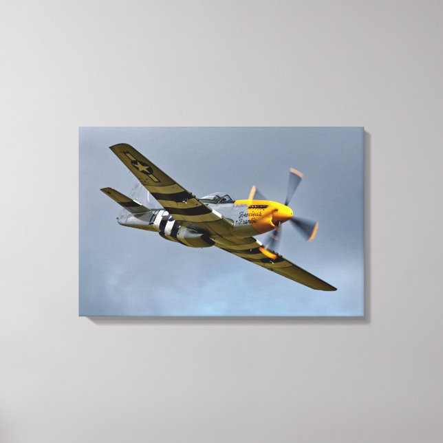 North American P-51D Mustang 'Ferocious Frankie' Canvas Print (Front)