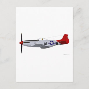 North American P-51D Mustang Tuskegee Airmen Postcard