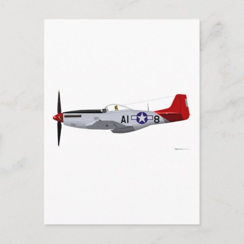 North American P_51D MustangTuskegee Airmen Postcard