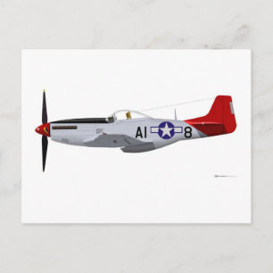 North American P-51D Mustang Tuskegee Airmen Postcard